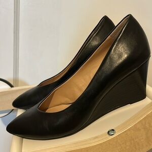 Franco Sarto Leather Wedge Pump
